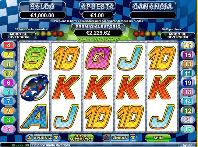 Bono green light tragaperras online