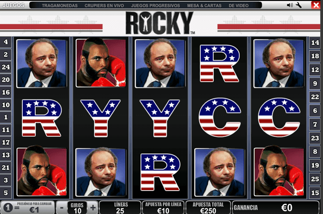 Bono rocky tragaperras online