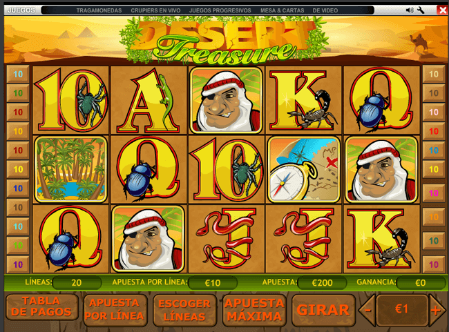 Bono tesoro del desierto tragaperras online
