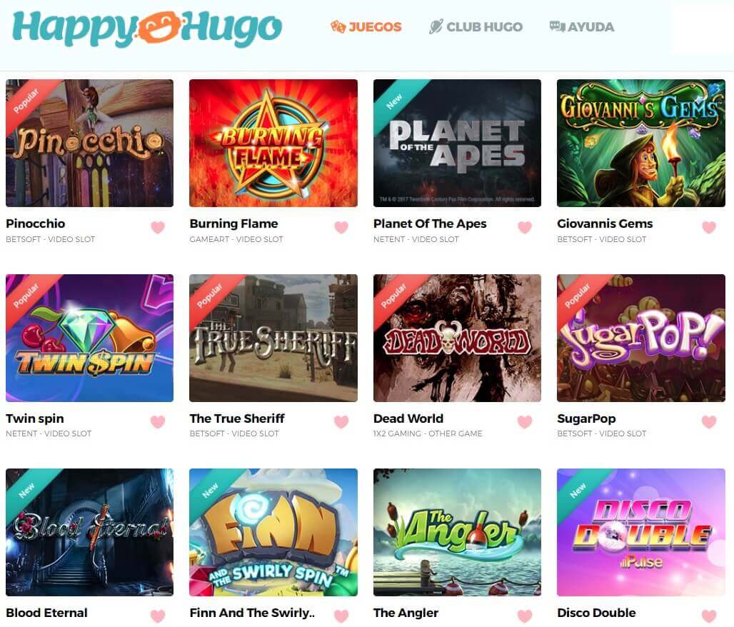 happy hugo juegos tragaperras