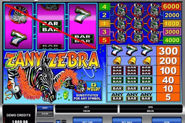 tragaperras Zany Zebra