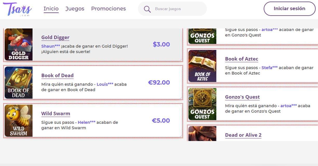 Tsars Analisis Opiniones